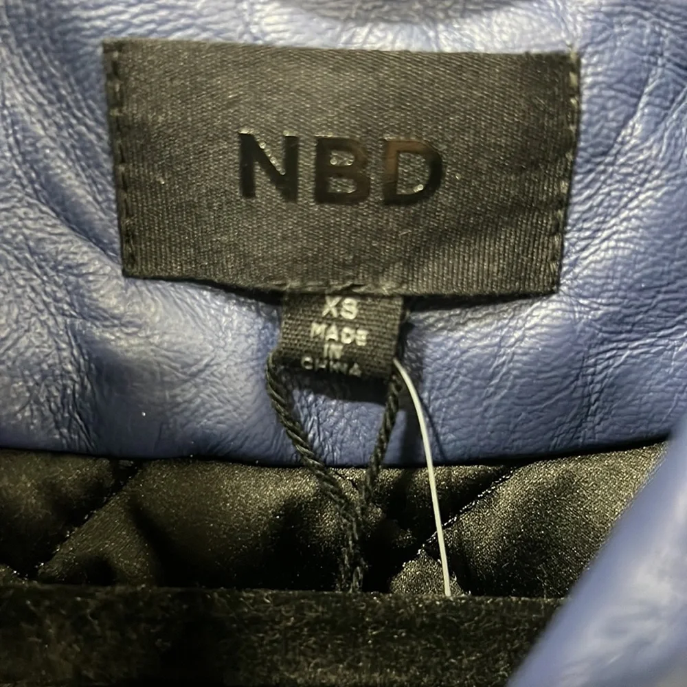 Nbd Women's Black Oversized Racing Leather Moto Jacket - Picture 4 of 6
